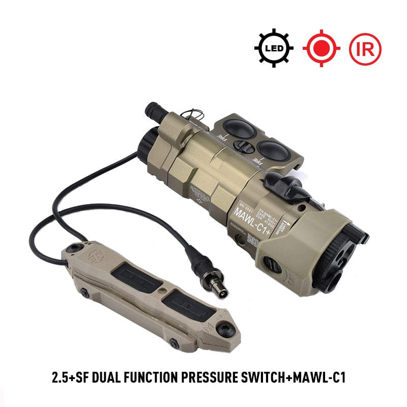 WADSN Tactical MAWL-C1Metal *Upgraded* Aiming LED, Red/Green/Blue Laser, IR Illumination for Airsoft