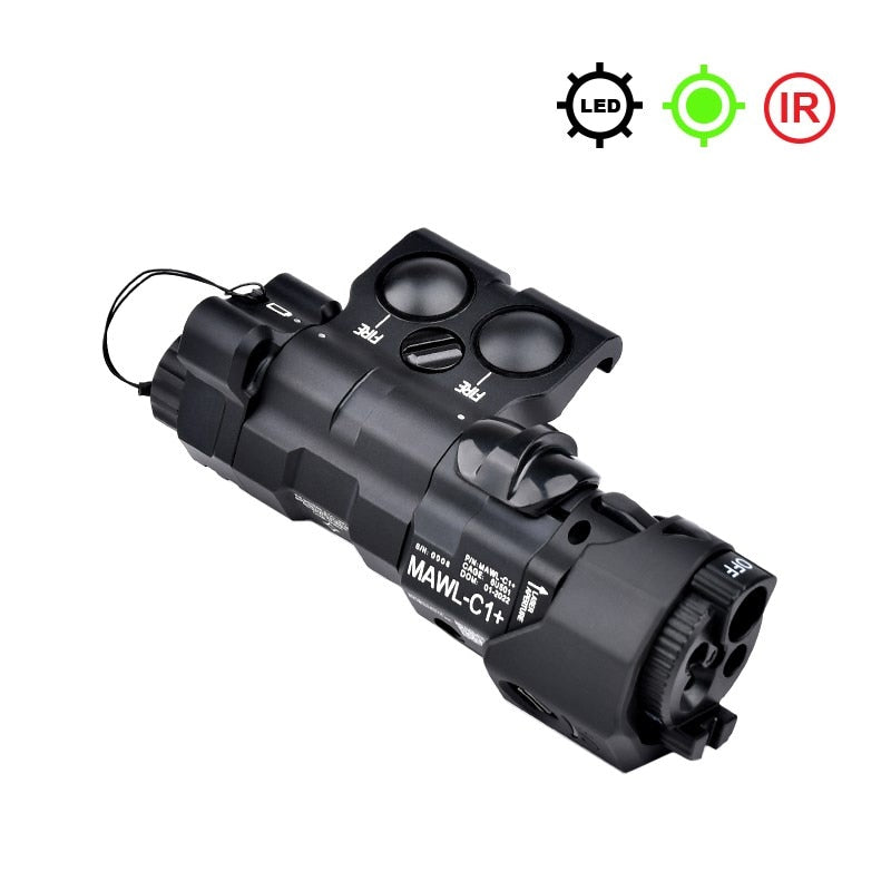 WADSN Tactical MAWL-C1Metal *Upgraded* Aiming LED, Red/Green/Blue Laser, IR Illumination for Airsoft