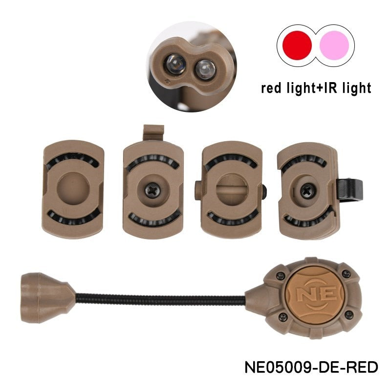 WADSN Tactical Helmet Strobe Light 3 Mode LED Helmet Light