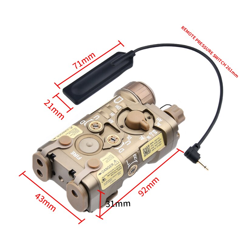 WADSN Tactical NGAL Red/Green Laser, IR, Flashlight (Metal Version) for Airsoft