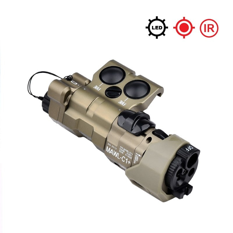 WADSN Tactical MAWL-C1Metal *Upgraded* Aiming LED, Red/Green/Blue Laser, IR Illumination for Airsoft
