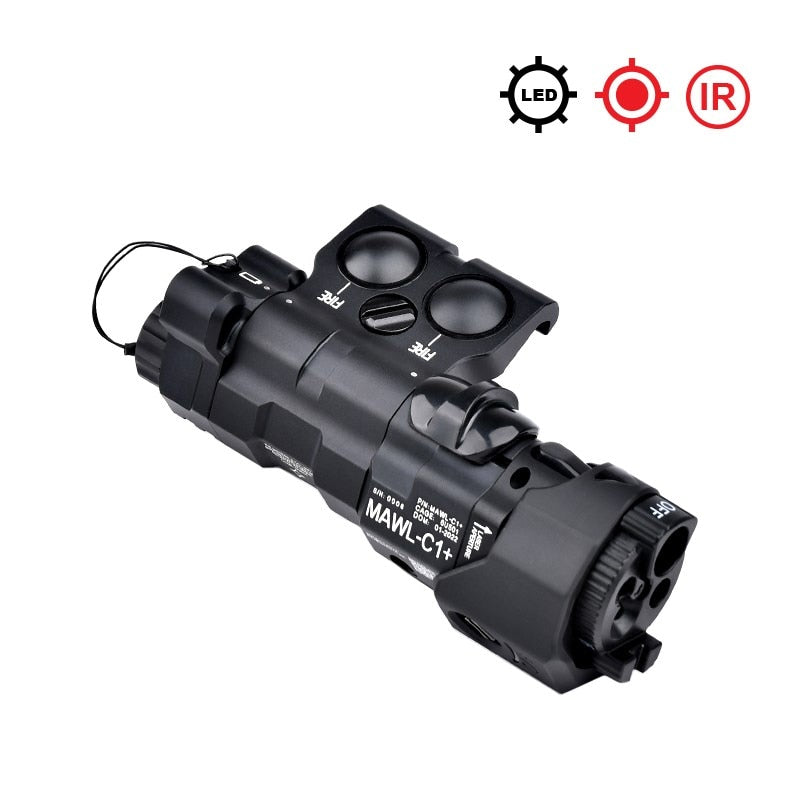 WADSN Tactical MAWL-C1Metal *Upgraded* Aiming LED, Red/Green/Blue Laser, IR Illumination for Airsoft