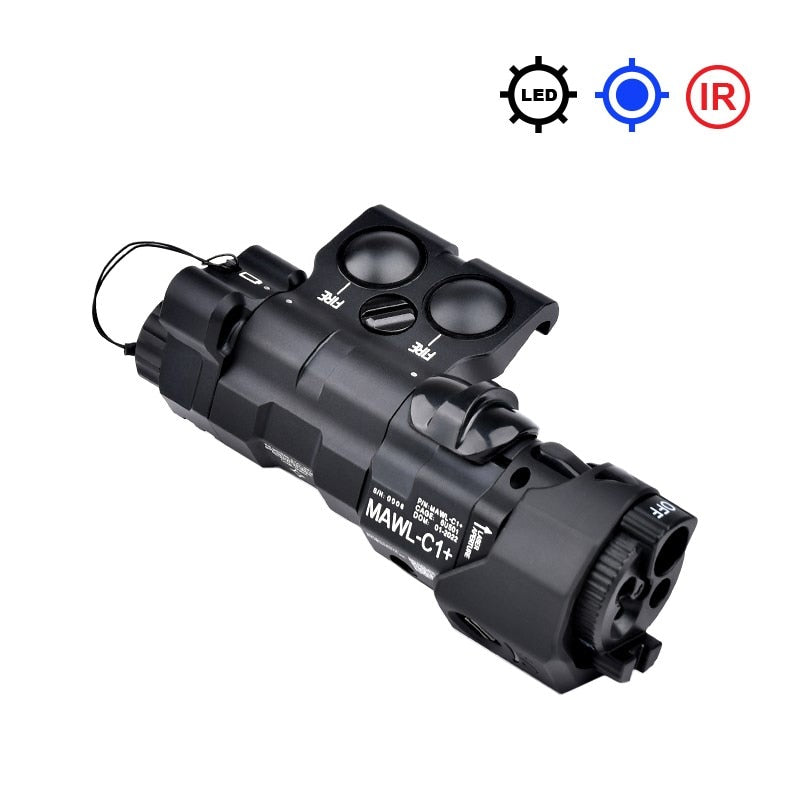WADSN Tactical MAWL-C1Metal *Upgraded* Aiming LED, Red/Green/Blue Laser, IR Illumination for Airsoft
