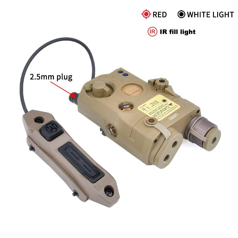 WADSN Tactical PEQ15 IR Illuminator, Flashlight, Green/Red Dot Laser