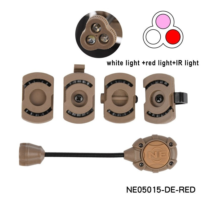 WADSN Tactical Helmet Strobe Light 3 Mode LED Helmet Light