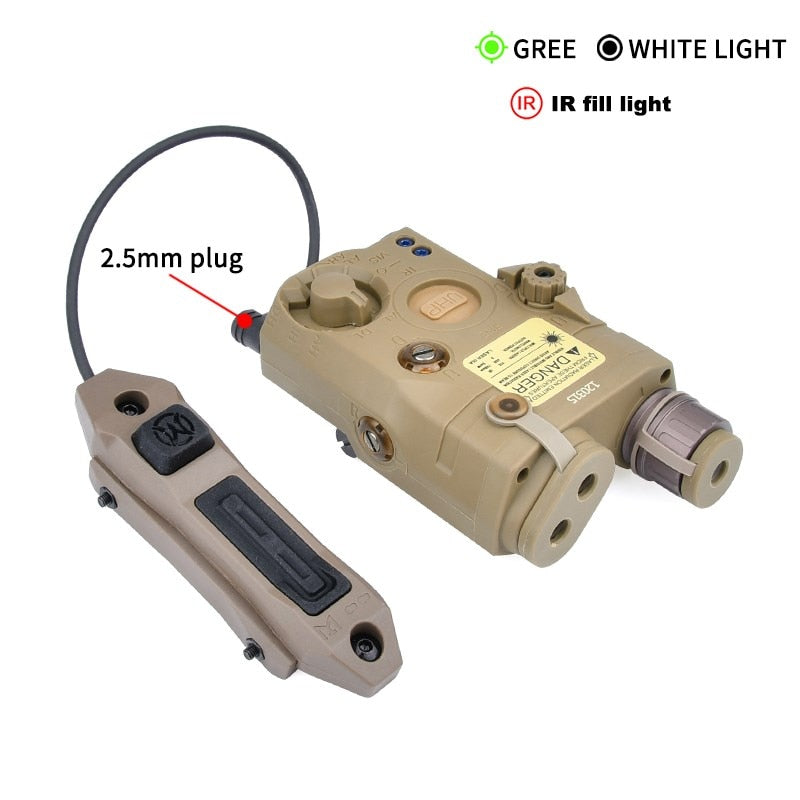 WADSN Tactical PEQ15 IR Illuminator, Flashlight, Green/Red Dot Laser