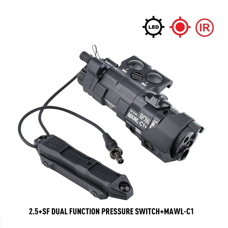 WADSN Tactical MAWL-C1Metal *Upgraded* Aiming LED, Red/Green/Blue Laser, IR Illumination for Airsoft