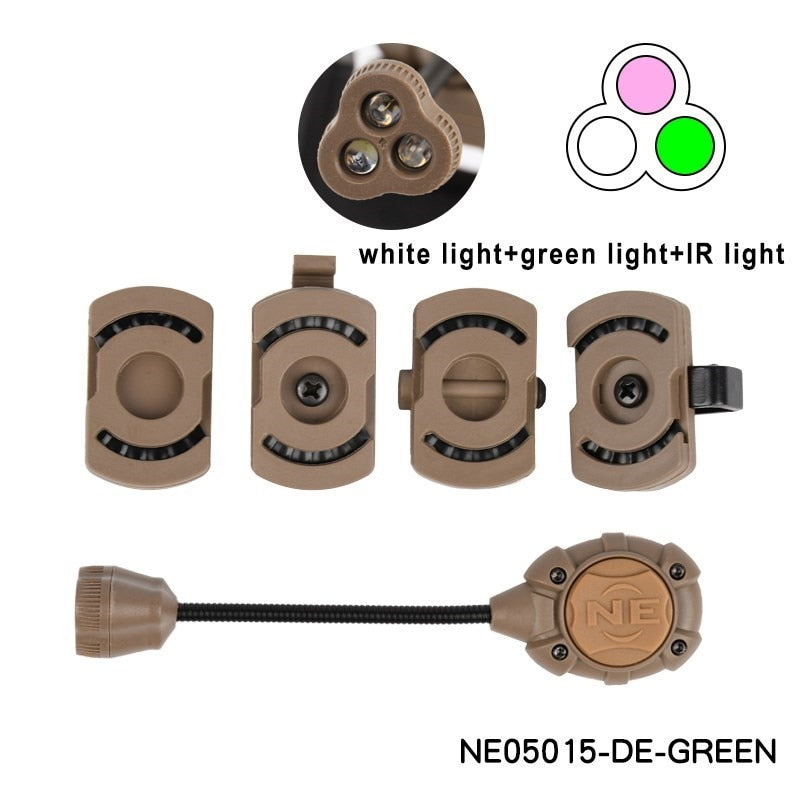WADSN Tactical Helmet Strobe Light 3 Mode LED Helmet Light