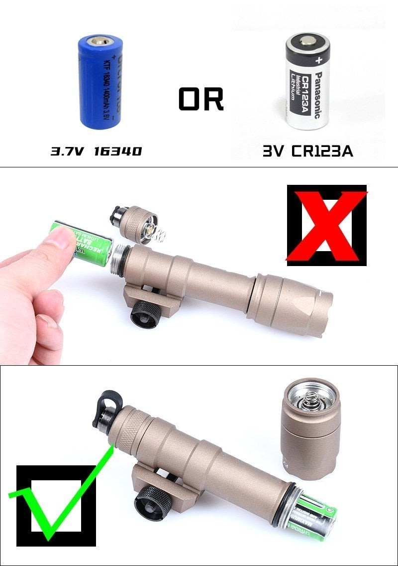 WADSN Tactical M600/M300 Scout styled Weapon Light w/ ModButton (Multiple Options)