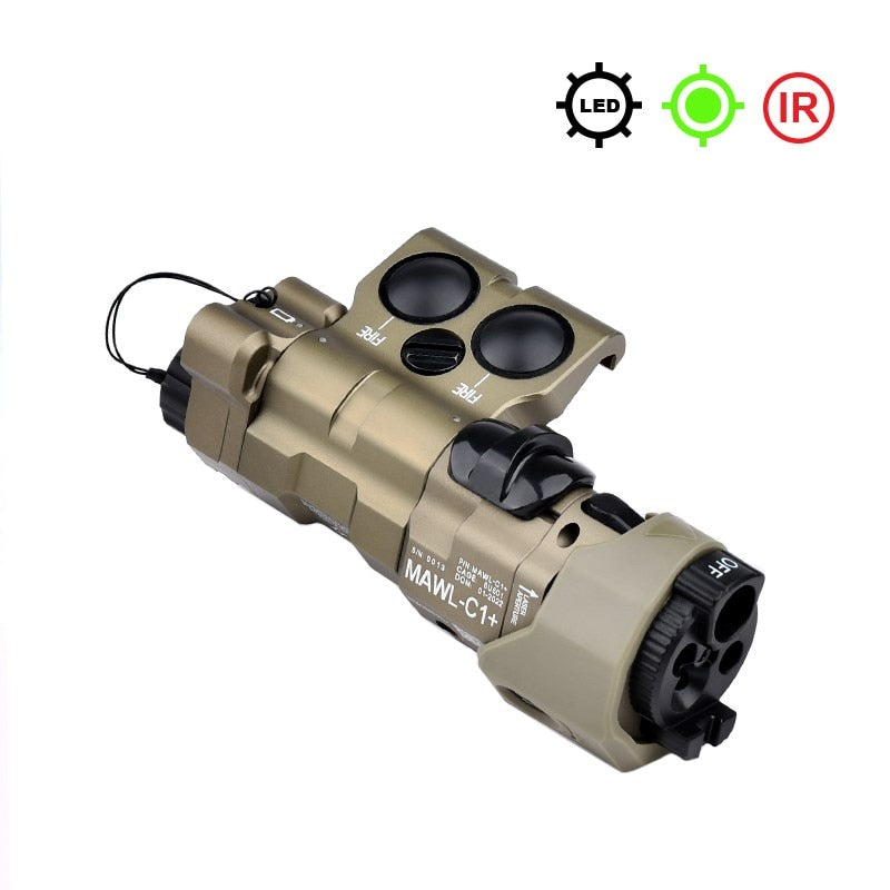 WADSN Tactical MAWL-C1Metal *Upgraded* Aiming LED, Red/Green/Blue Laser, IR Illumination for Airsoft