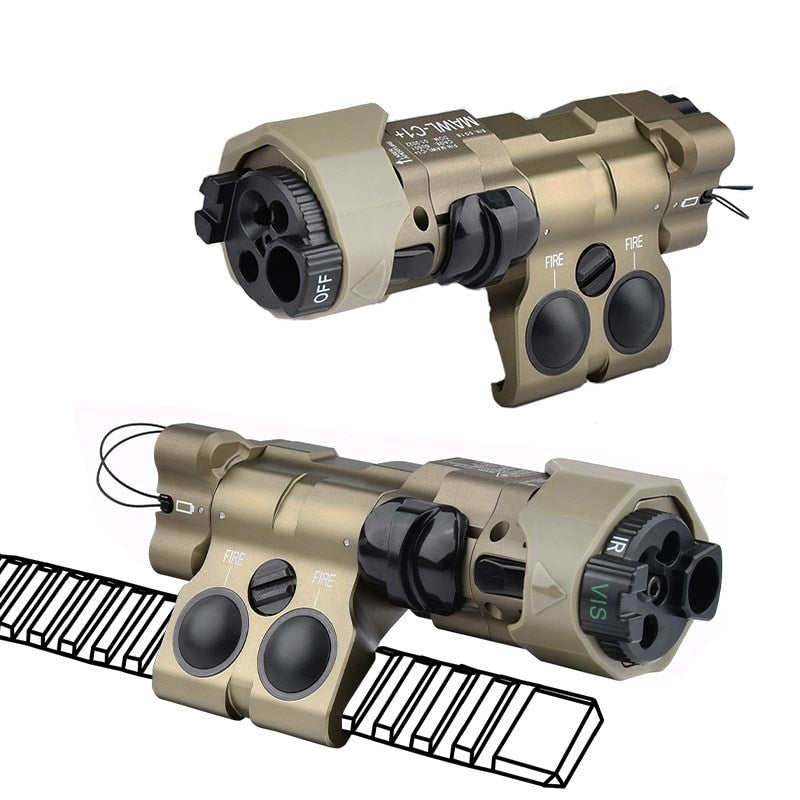 WADSN Tactical MAWL-C1Metal *Upgraded* Aiming LED, Red/Green/Blue Laser, IR Illumination for Airsoft