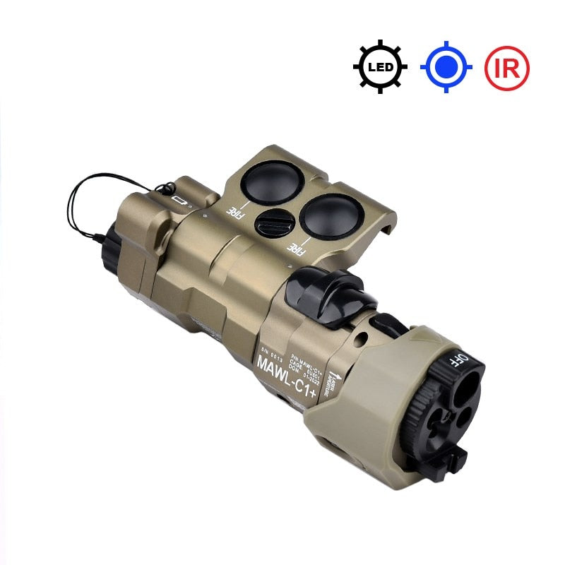 WADSN Tactical MAWL-C1Metal *Upgraded* Aiming LED, Red/Green/Blue Laser, IR Illumination for Airsoft