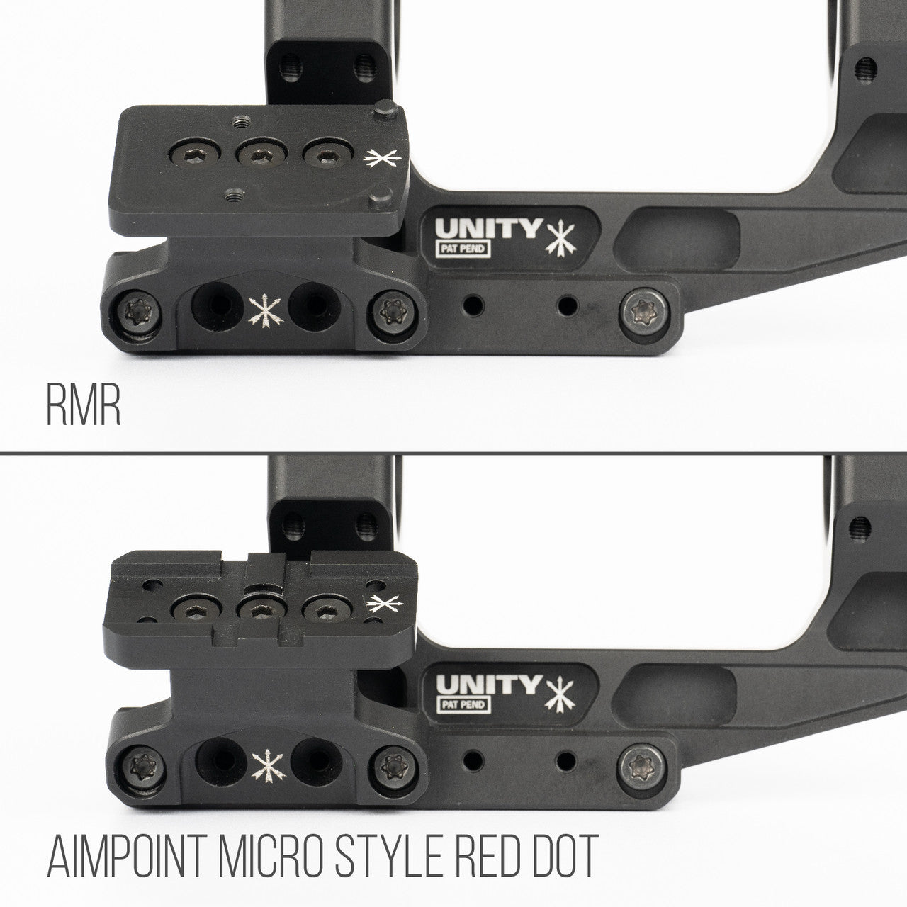 PTS UNITY TACTICAL FAST LPVO OPTICS MOUNT SET (w/RMR AND AIMPOINT RDS OFFSET MOUNTS)